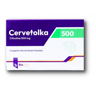 CERVETOLKA 500 MG ( CITICOLINE ) 20 CAPSULES 